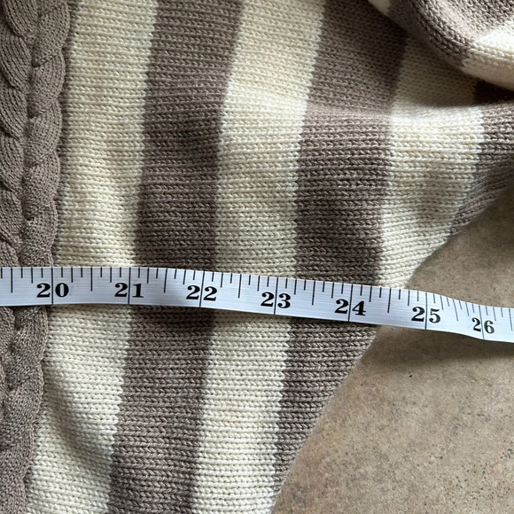 Basler sweater - tan/cream dolman sleeve button front cropped cardigan - Picture 8 of 9